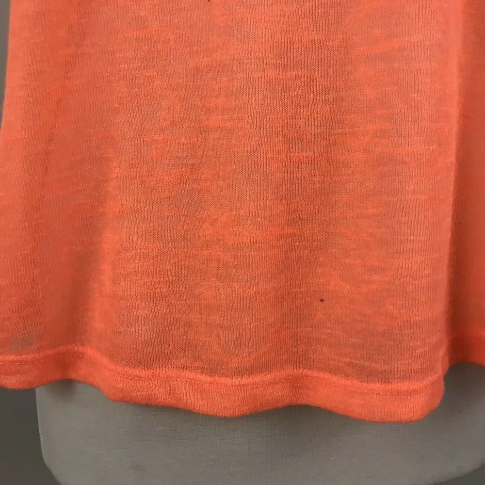 Leo Meets Virgo Tank Women L Knit Racerback Orange - Picture 2 of 6